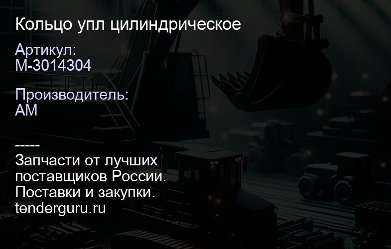 M-3014304 Кольцо упл цилиндрическое | купить запчасти