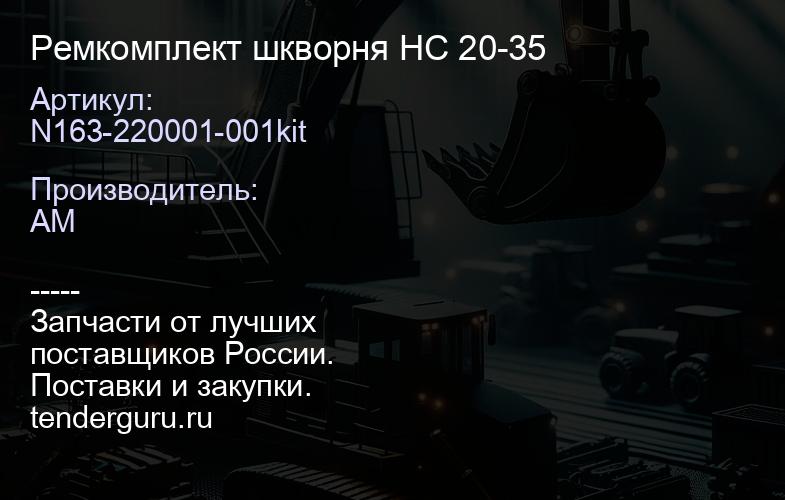 N163-220001-001kit Ремкомплект шкворня HC 20-35 | купить запчасти