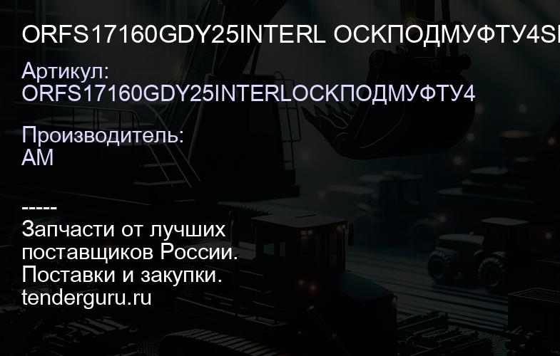 ORFS17160GDY25INTERL OCKПОДМУФТУ4SP Фитинг | купить запчасти