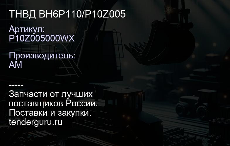 P10Z005000WX ТНВД BH6P110/P10Z005 | купить запчасти