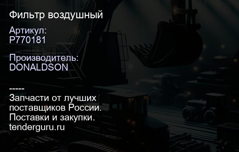P770181 Фильтр воздушный | купить запчасти