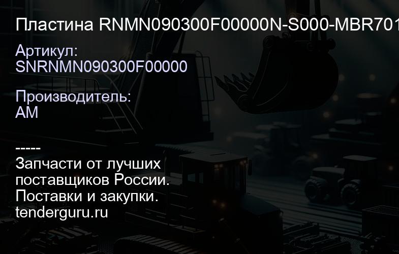 SNRNMN090300F00000 Пластина RNMN090300F00000N-S000-MBR7010M | купить запчасти