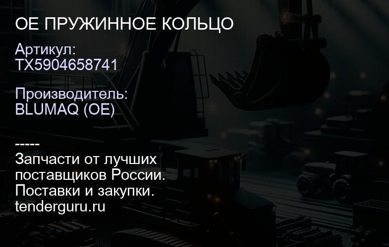TX5904658741 OE ПРУЖИННОЕ КОЛЬЦО | купить запчасти