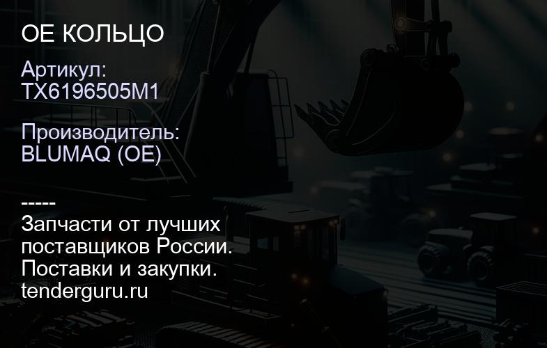 TX6196505M1 OE КОЛЬЦО | купить запчасти