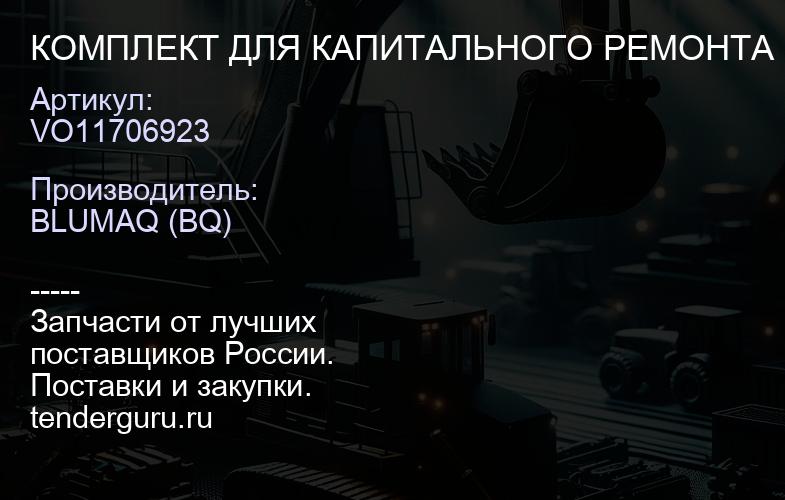 VO11706923 КОМПЛЕКТ ДЛЯ КАПИТАЛЬНОГО РЕМОНТА | купить запчасти