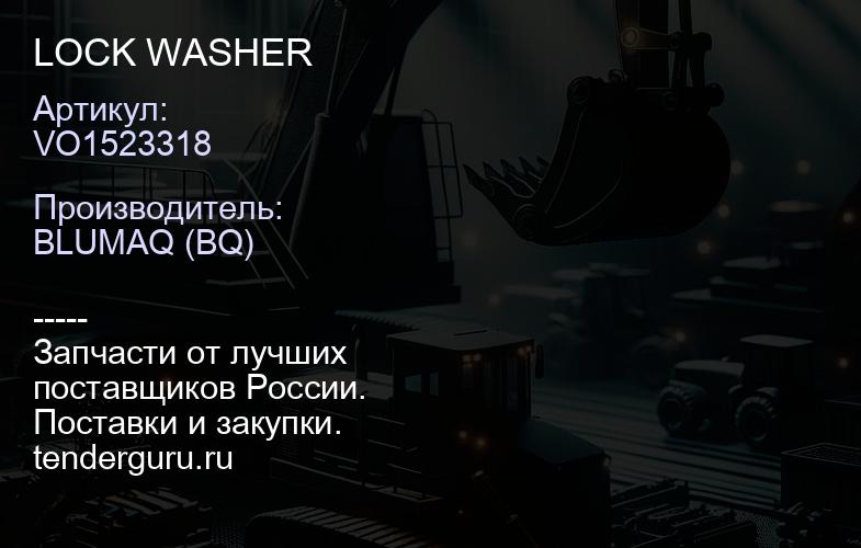 VO1523318 LOCK WASHER | купить запчасти
