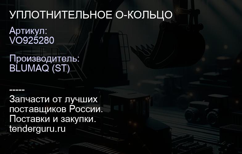 VO925280 УПЛОТНИТЕЛЬНОЕ О-КОЛЬЦО | купить запчасти