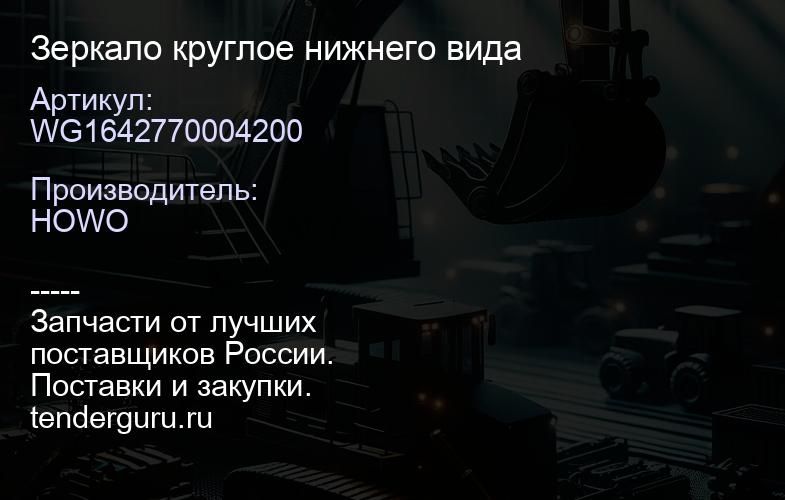 WG1642770004200 Зеркало круглое нижнего вида | купить запчасти