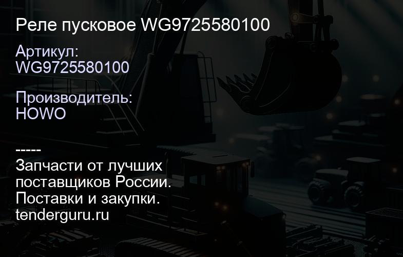 WG9725580100 Реле пусковое WG9725580100 | купить запчасти