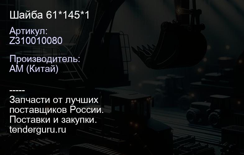Z310010080 Шайба 61*145*1 | купить запчасти