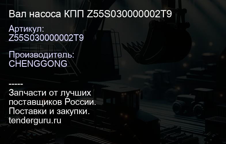 Z55S030000002T9 Вал насоса КПП Z55S030000002T9 | купить запчасти